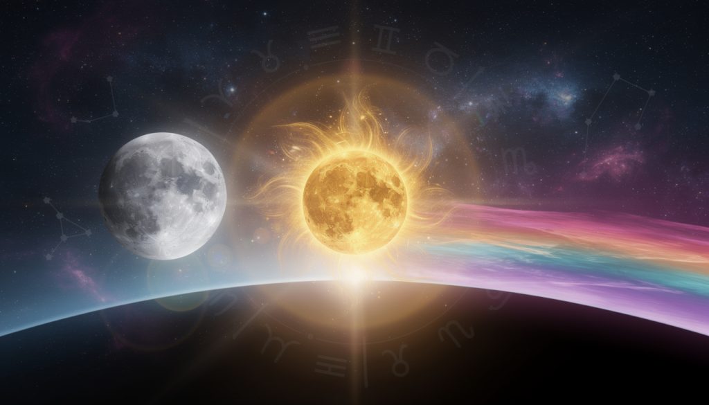découvrez le thème astral et comprenez l'importance du soleil, de la lune et de l'ascendant, les trois éléments clés du 'big 3' en astrologie pour mieux cerner votre personnalité.