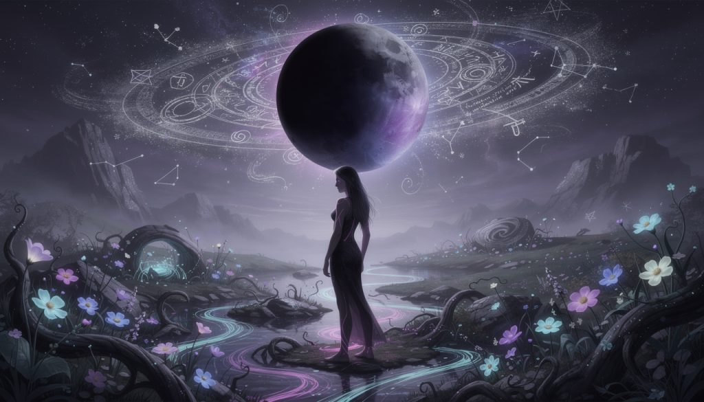 découvrez la lune noire (lilith) et explorez comment elle révèle vos peurs cachées tout en dévoilant votre potentiel sombre et secret.