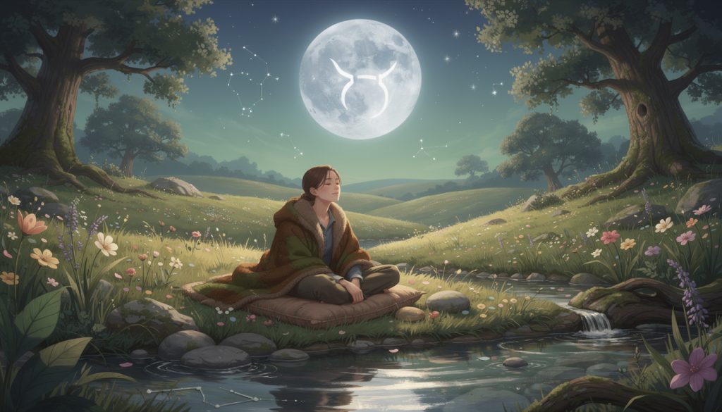 découvrez comment la lune en taureau influence votre besoin de stabilité émotionnelle et de confort, en apportant douceur, sécurité et ancrage dans votre vie quotidienne.